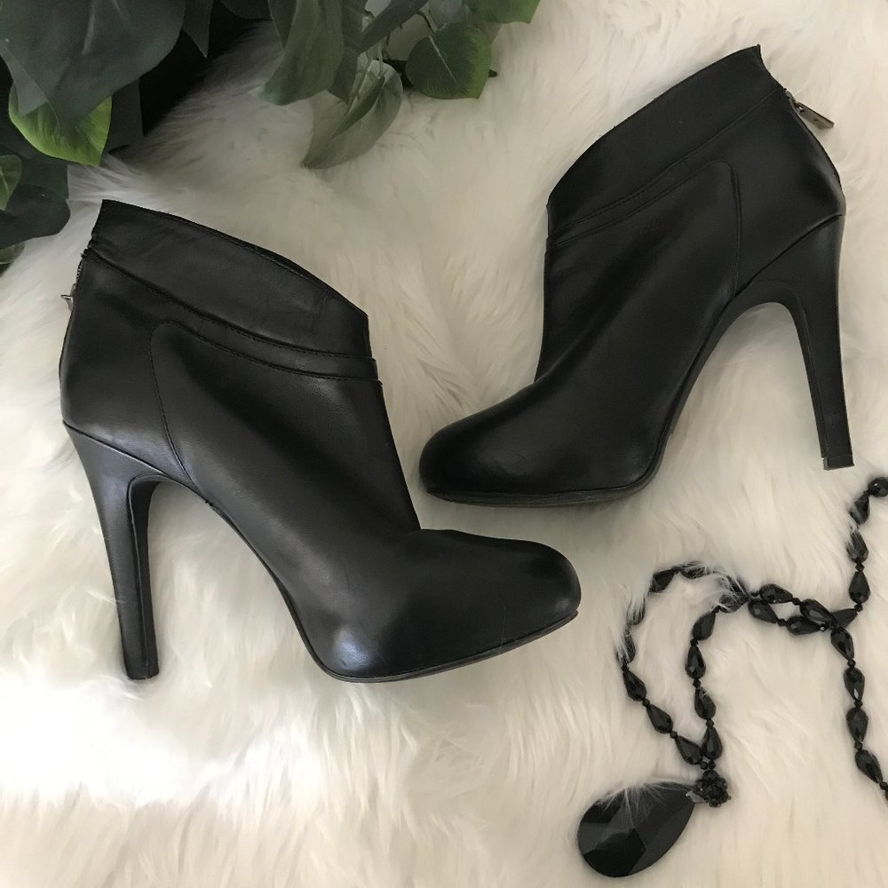Jessica Simpson Leather High Heel Ankle Boots